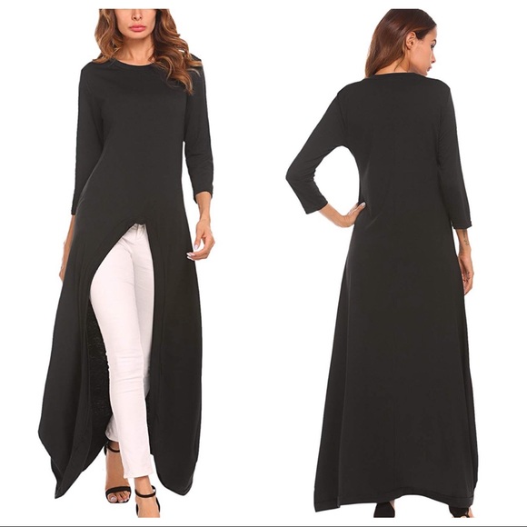 front slit long tops